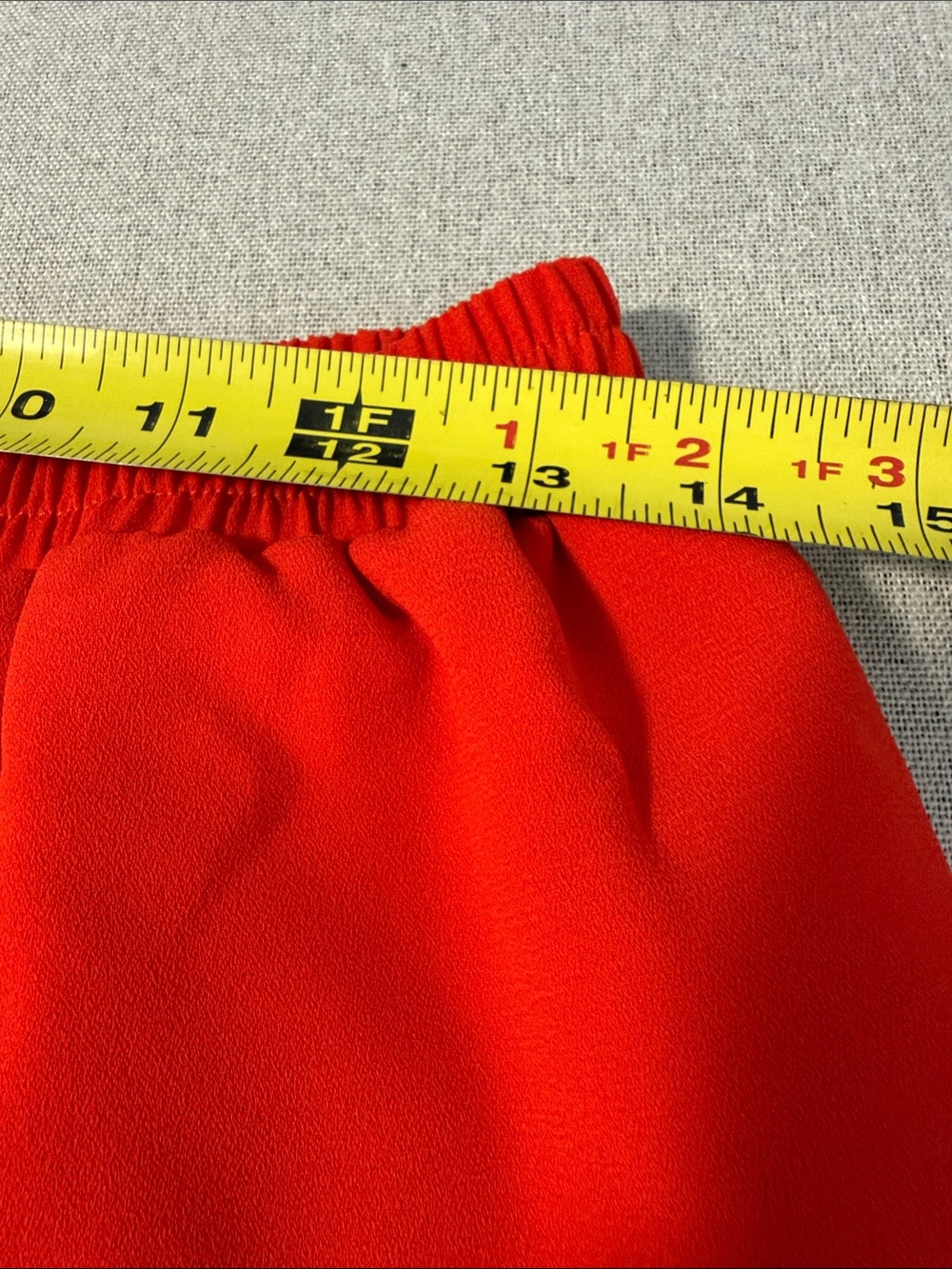 Chloe Oliver Women's Red Orange Athletic Shorts with Fringe Trim Size Medium - Picture 10 of 15